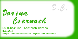 dorina csernoch business card